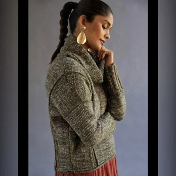 Anthropologie Pilcro Cowl Neck Oversized Multicolor Sweater Size S - Picture 1 of 9